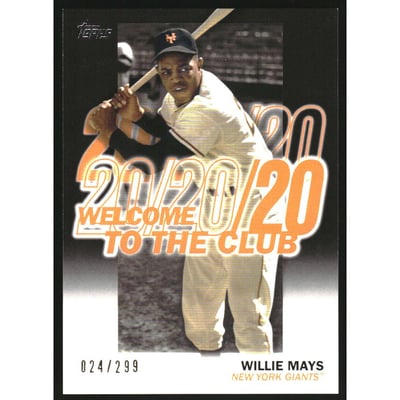 2023 Topps Welcome to the Club Black #WC23 Willie Mays
