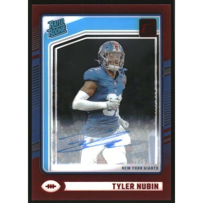 2024 Clearly Donruss Clearly Rated Rookie Autographs Red #96 Tyler Nubin