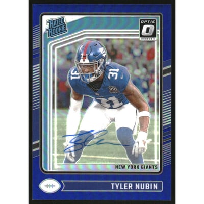 2024 Donruss Optic Rated Rookies Autographs Blue #296 Tyler Nubin