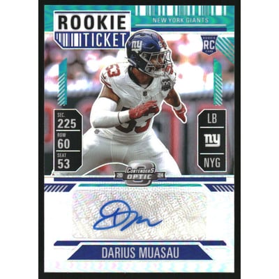 2024 Panini Contenders Optic Teal #191 Darius Muasau AU