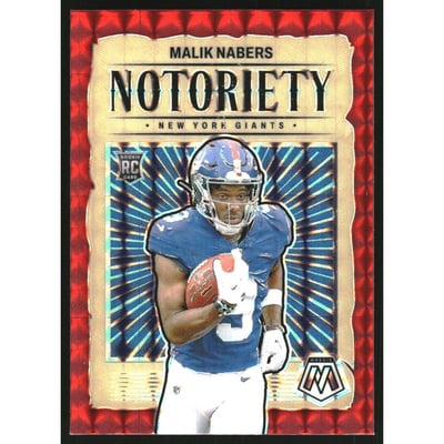 2024 Panini Mosaic Notoriety Mosaic Red #23 Malik Nabers