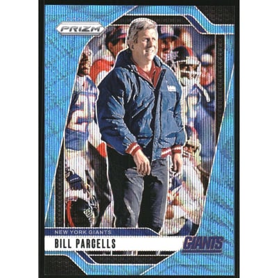 2024 Panini Prizm Prizms Blue Wave #221 Bill Parcells