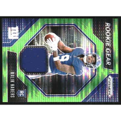 2024 Panini Prizm Rookie Gear Neon Green Pulsar #4 Malik Nabers