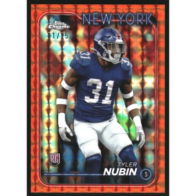 2024 Topps Chrome Orange Geometric Refractors #283 Tyler Nubin