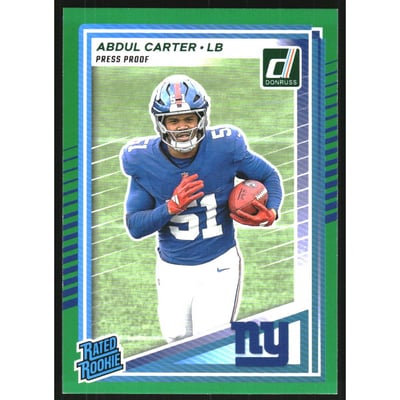 2025 Donruss Press Proof Green #315 Abdul Carter RR