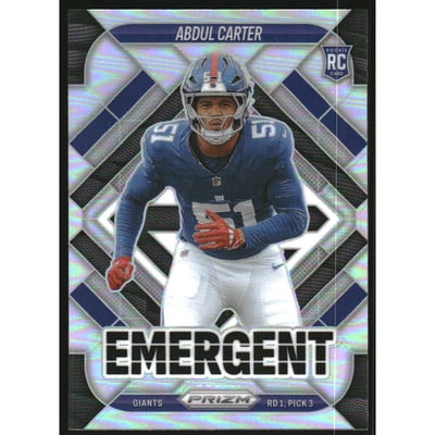 2025 Panini Prizm Emergent Prizms Silver #7 Abdul Carter