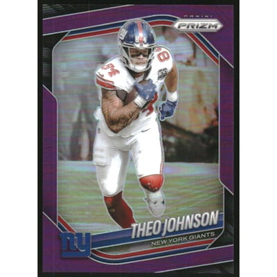 2025 Panini Prizm Prizms Purple #211 Theo Johnson