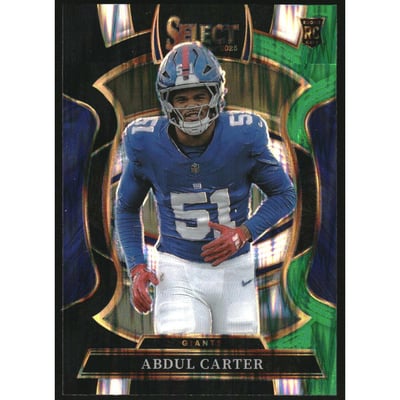2025 Select Prizm Black and Green Shock #95 Abdul Carter