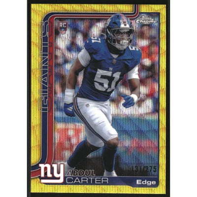 2025 Topps Chrome Yellow Wave Refractors #350 Abdul Carter