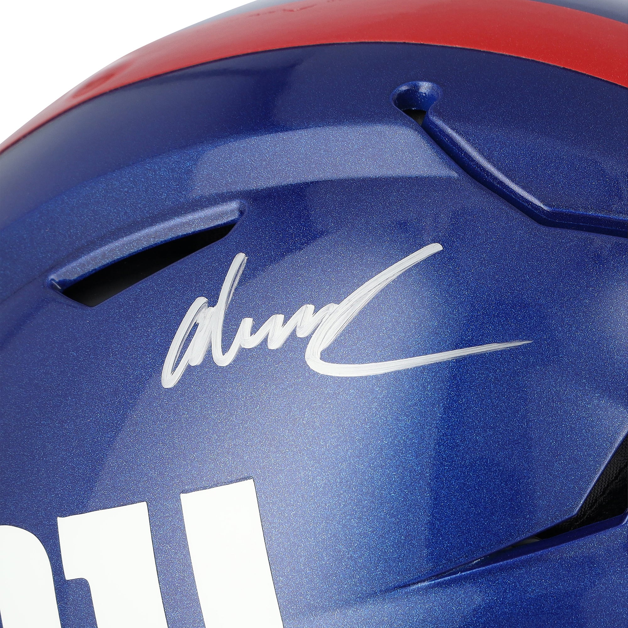 Casque Riddell Speed ​​Flex Authentic autographié par Abdul Carter des Giants de New York