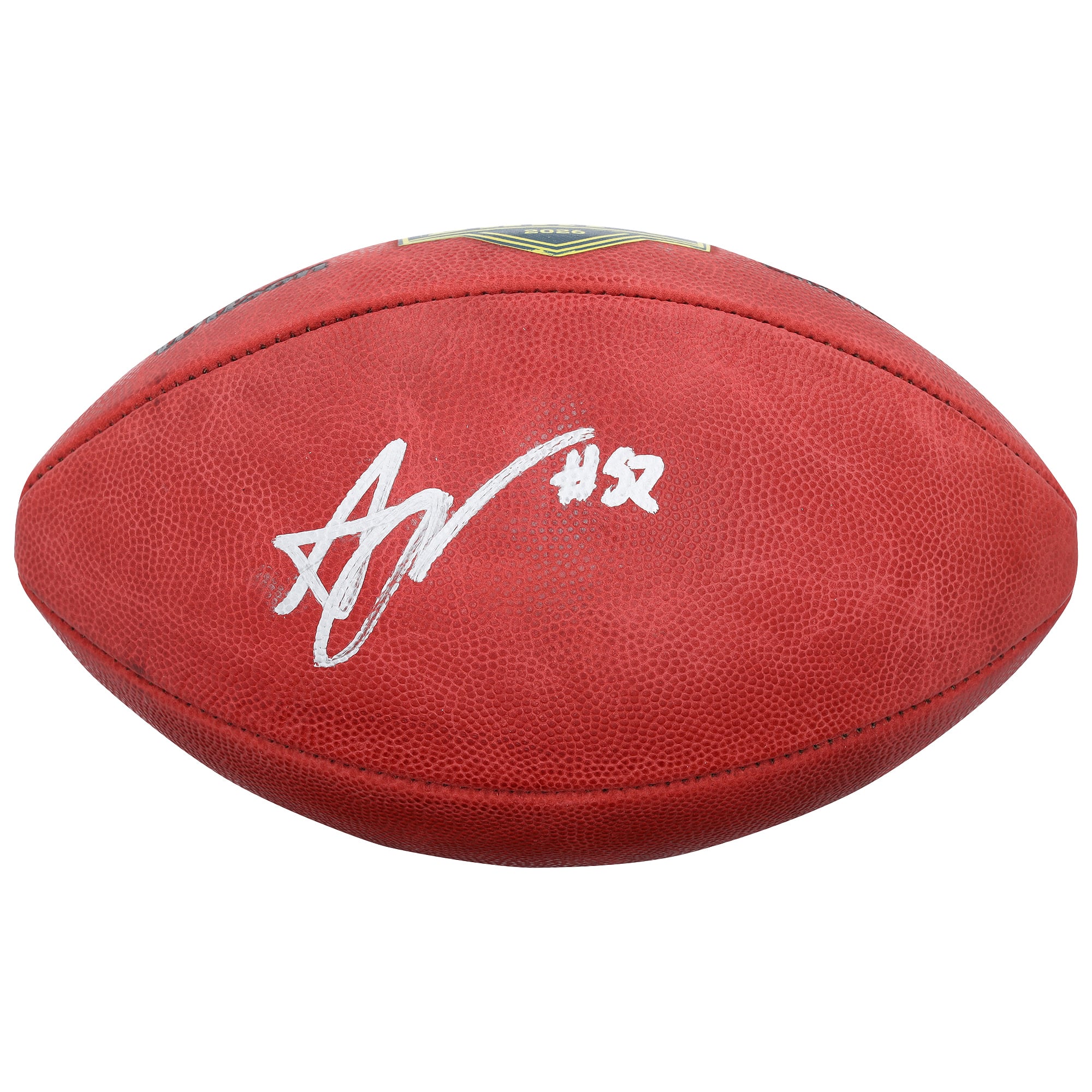 Ballon de football américain Wilson Duke Pro, autographié par Arvell Reese, des Giants de New York, lors de la draft NFL 2026.