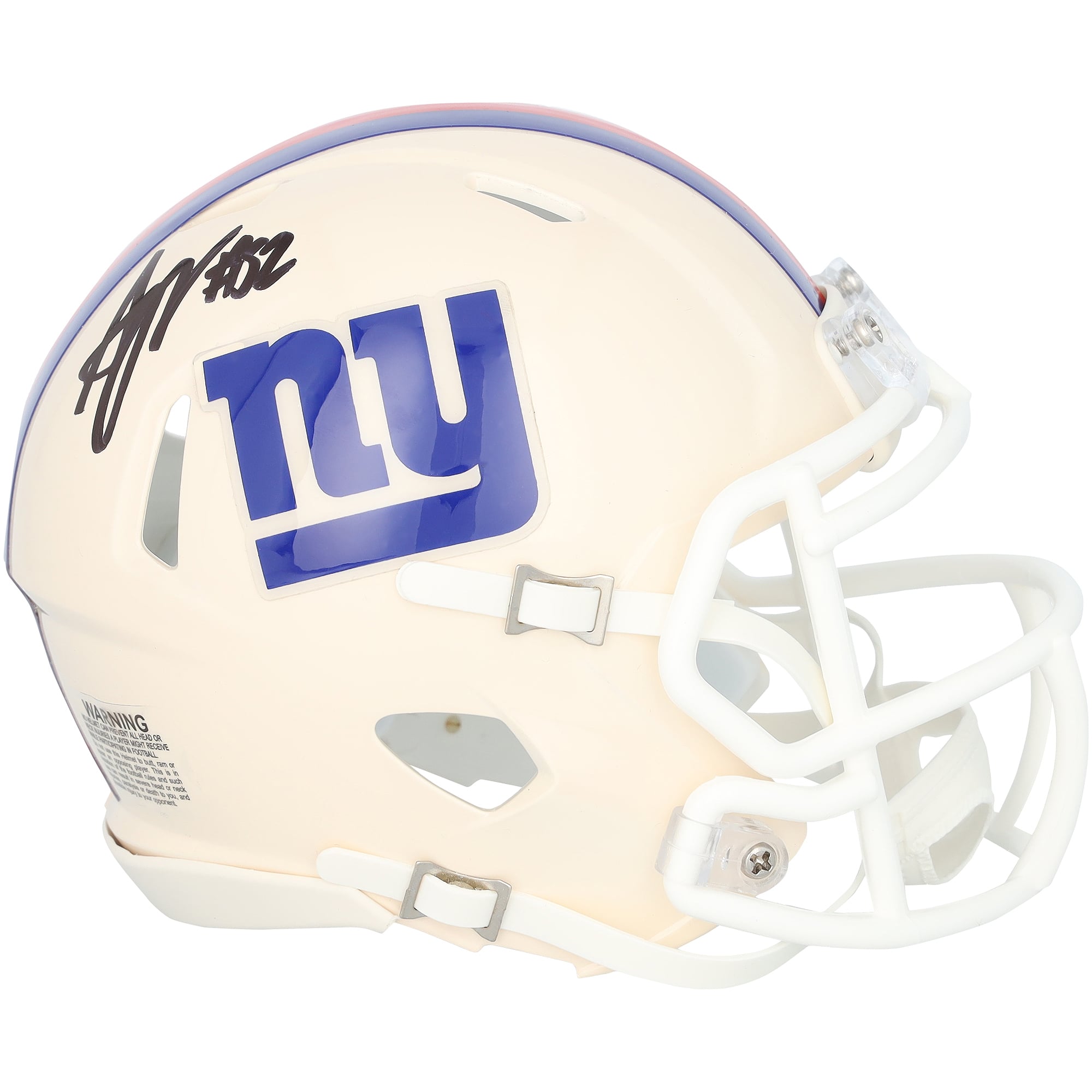 Arvell Reese New York Giants Autographed Riddell Retro Speed Mini Helmet
