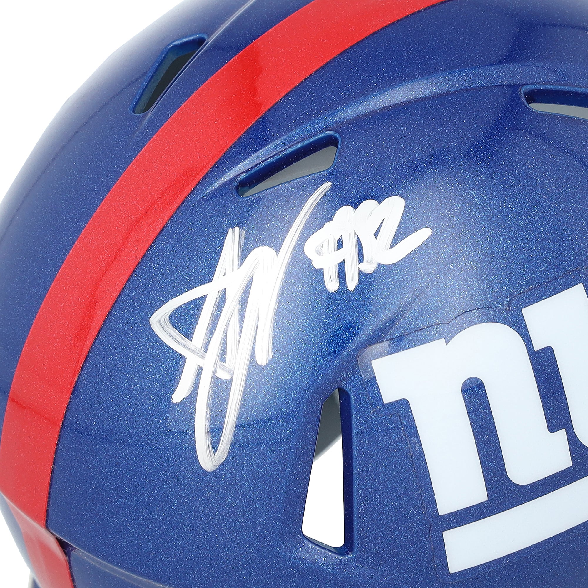 Mini-casque Riddell Speed ​​autographié par Arvell Reese, des Giants de New York