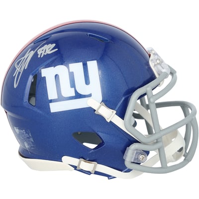 Arvell Reese New York Giants Autographed Fanatics Authentic Riddell Speed Mini Helmet