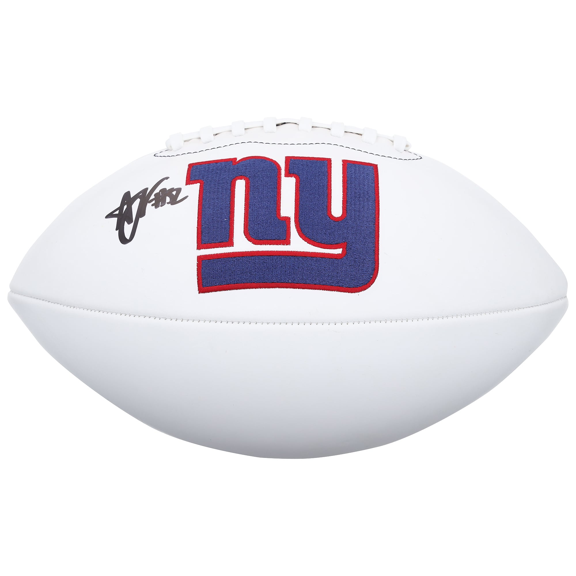 Arvell Reese New York Giants Autographed Wilson White Panel Football