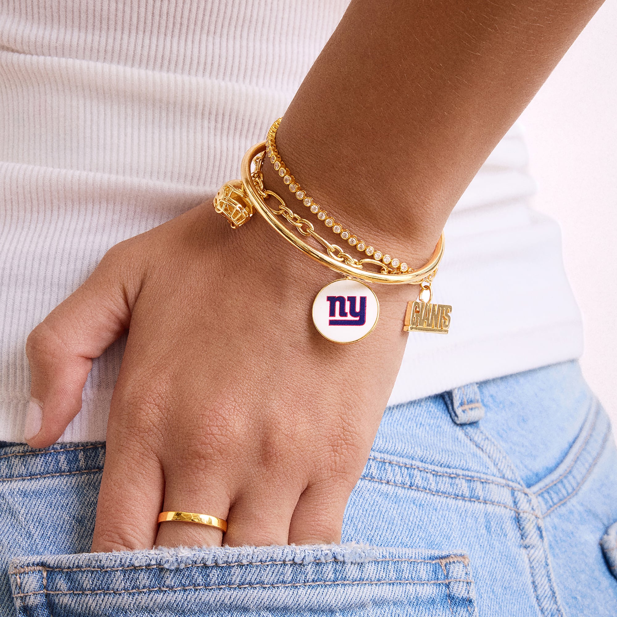 Bracelet à breloques BaubleBar New York Giants