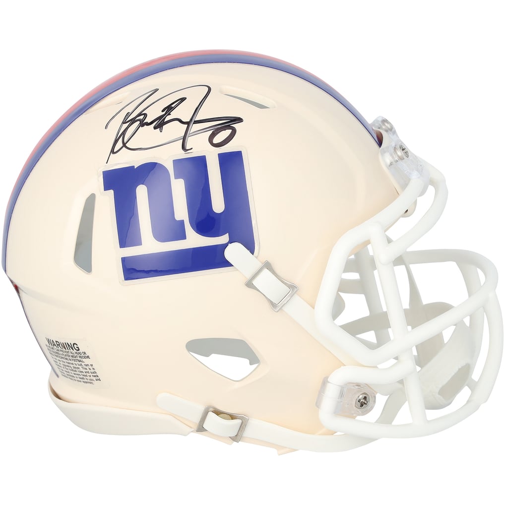Casque mini Riddell Retro Speed ​​autographié par Brian Burns (New York Giants) - Fanatics Authentic