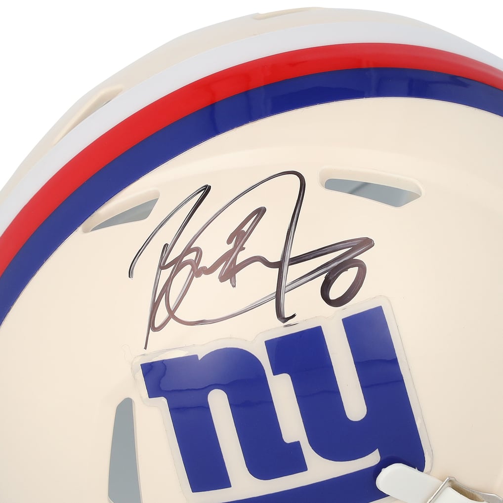 Casque mini Riddell Retro Speed ​​autographié par Brian Burns (New York Giants) - Fanatics Authentic