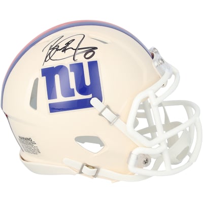 Brian Burns New York Giants Autographed Fanatics Authentic Riddell Retro Speed Mini Helmet