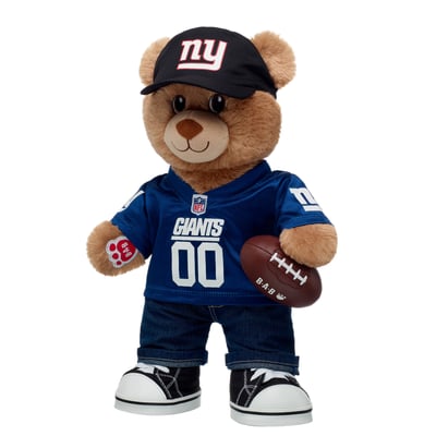  New York Giants Build-A-Bear Happy Hugs Teddy Bear Gift Set