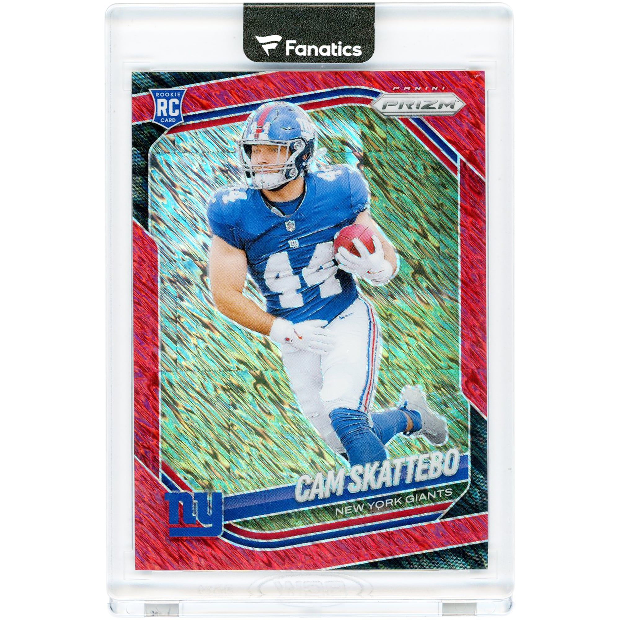 Cam Skattebo New York Giants 2025 Panini Prizm Red Shimmer Prizm #363 #10/49 Rookie Card