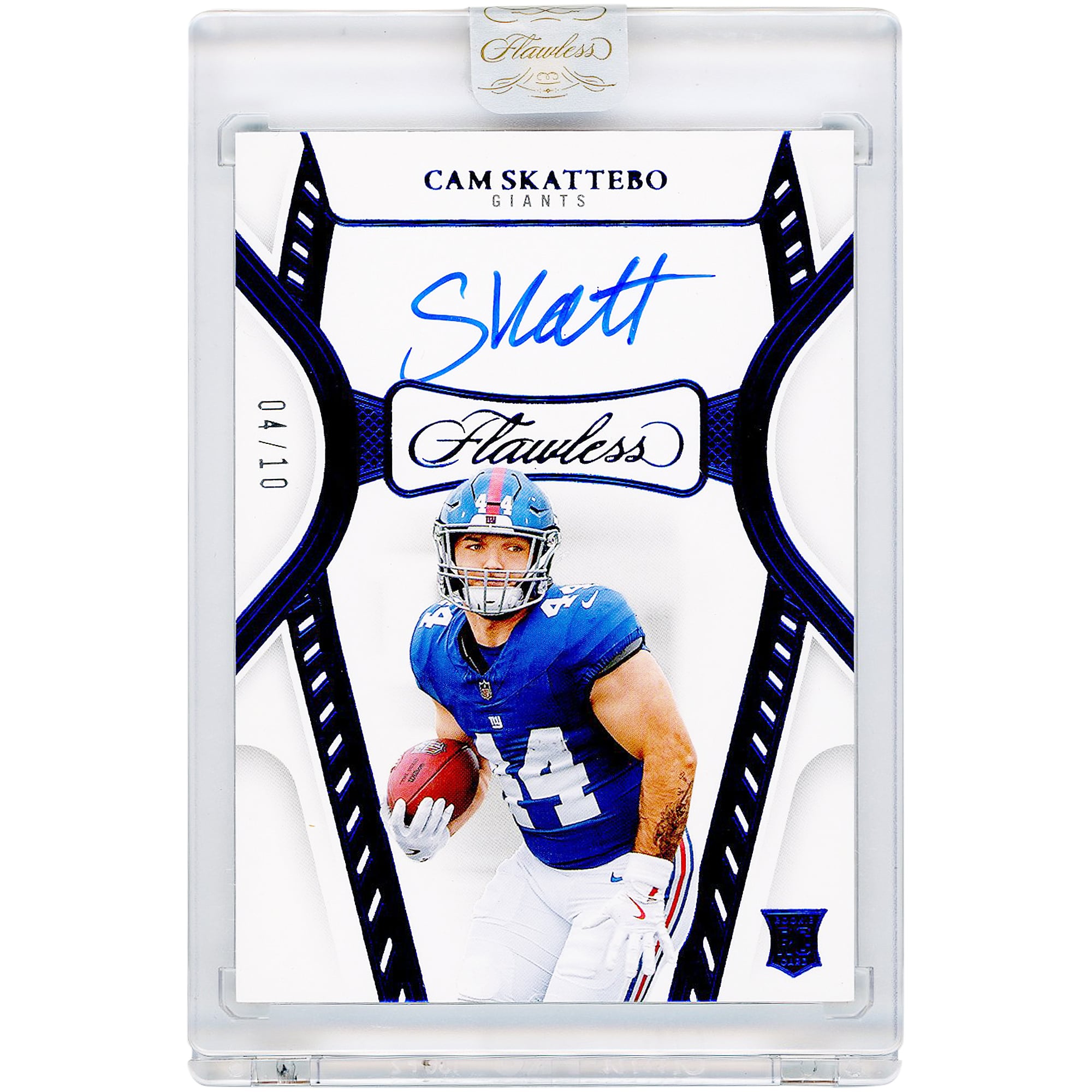 Cam Skattebo New York Giants Autographed 2025 Panini Flawless Sapphire #RDS-CSO #4/10 Rookie Card