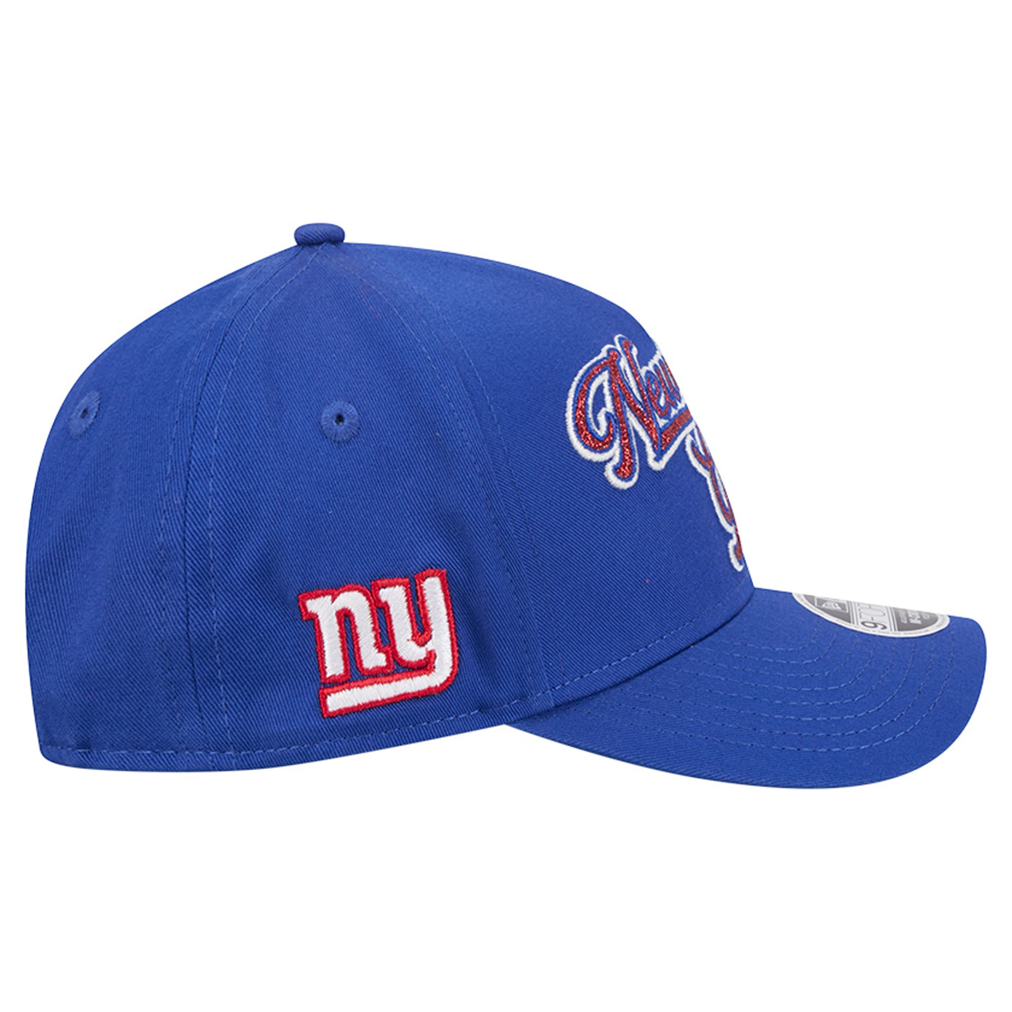 Casquette ajustable New Era Royal New York Giants Glitz 9FORTY pour filles et jeunes