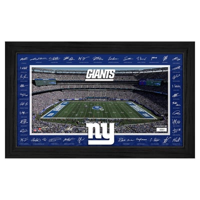 New York Giants Highland Mint 12" x 20" 2026 Signature Gridiron Panoramic Framed Photo