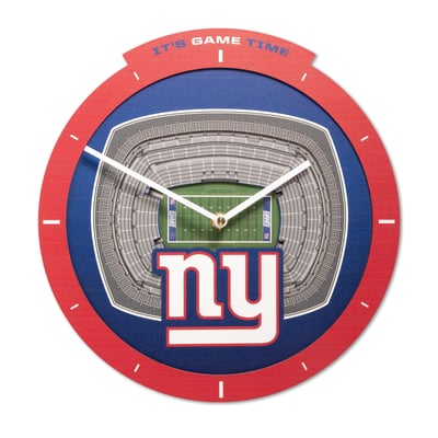 New York Giants IDNA StadiumView 3D Wall Clock