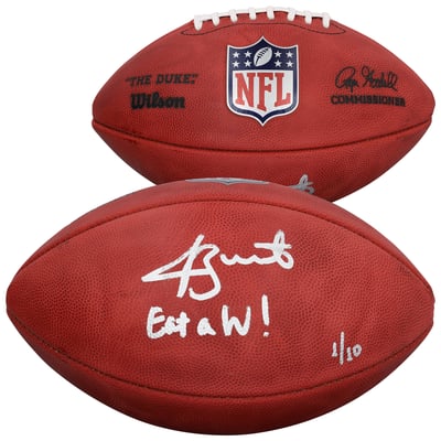 Jameis Winston New York Giants Autographed Fanatics Authentic Duke Full Color Football with "Eat A W!" Inscription - Limited Edition #1/10