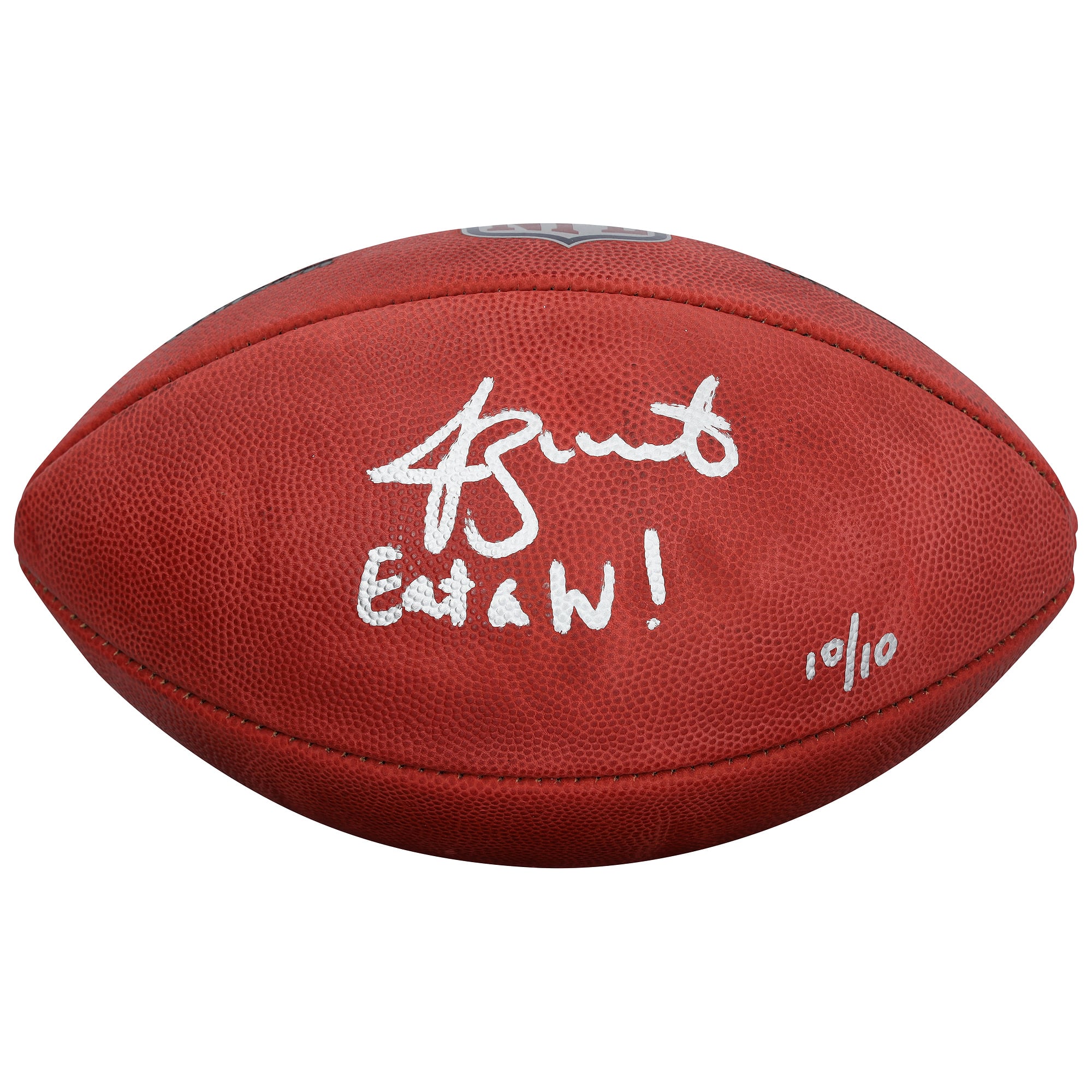 Ballon de football américain Duke, autographié par Jameis Winston (New York Giants), avec inscription « Eat A W