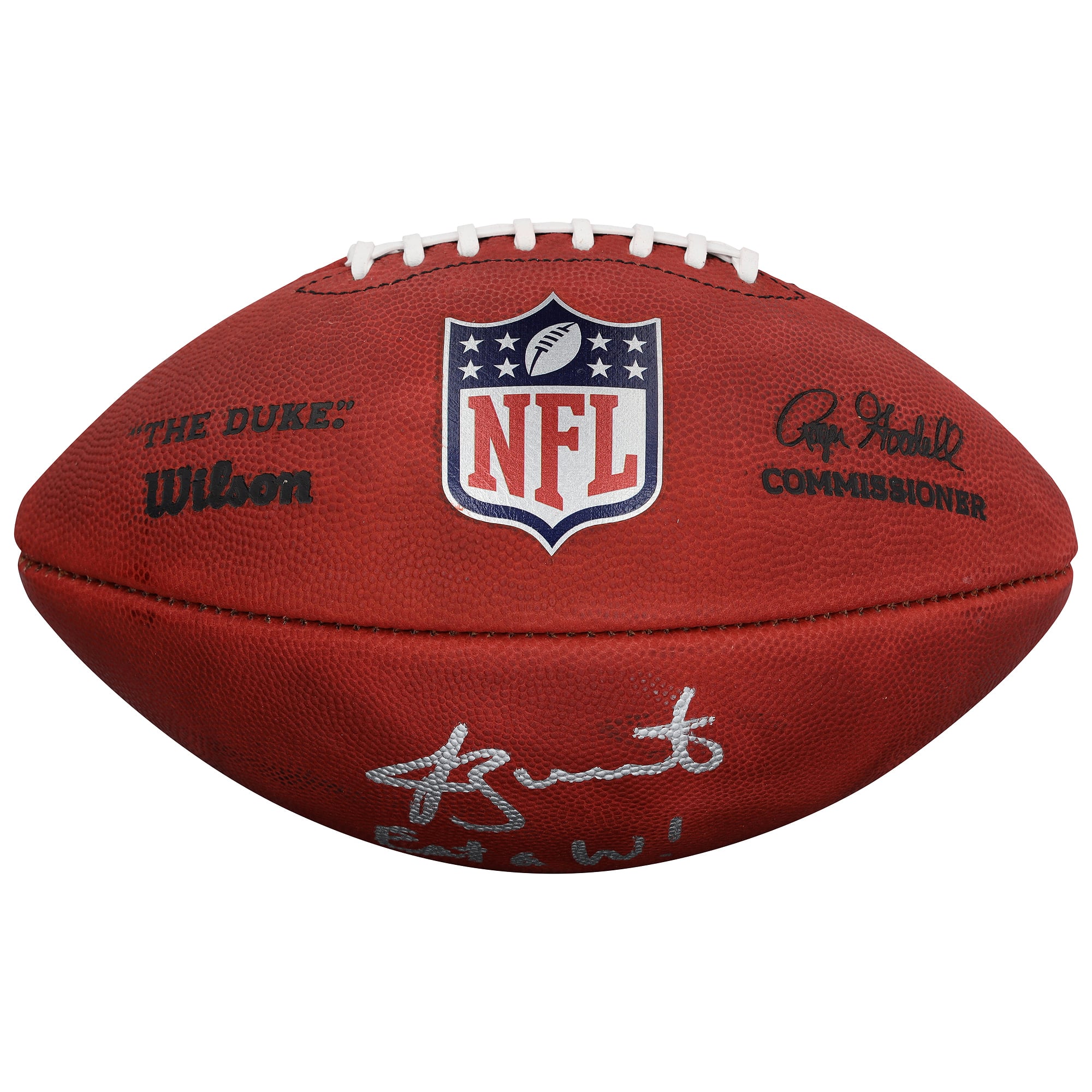 Ballon de football américain Duke, autographié par Jameis Winston (New York Giants), en couleurs, avec l'inscription « Eat A W ! » - Édition limitée à 10 exemplaires