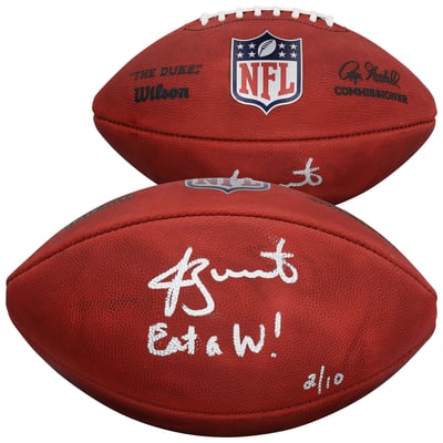 Jameis Winston New York Giants Autographed Fanatics Authentic Duke Full Color Football with "Eat A W!" Inscription - Limited Edition of 10