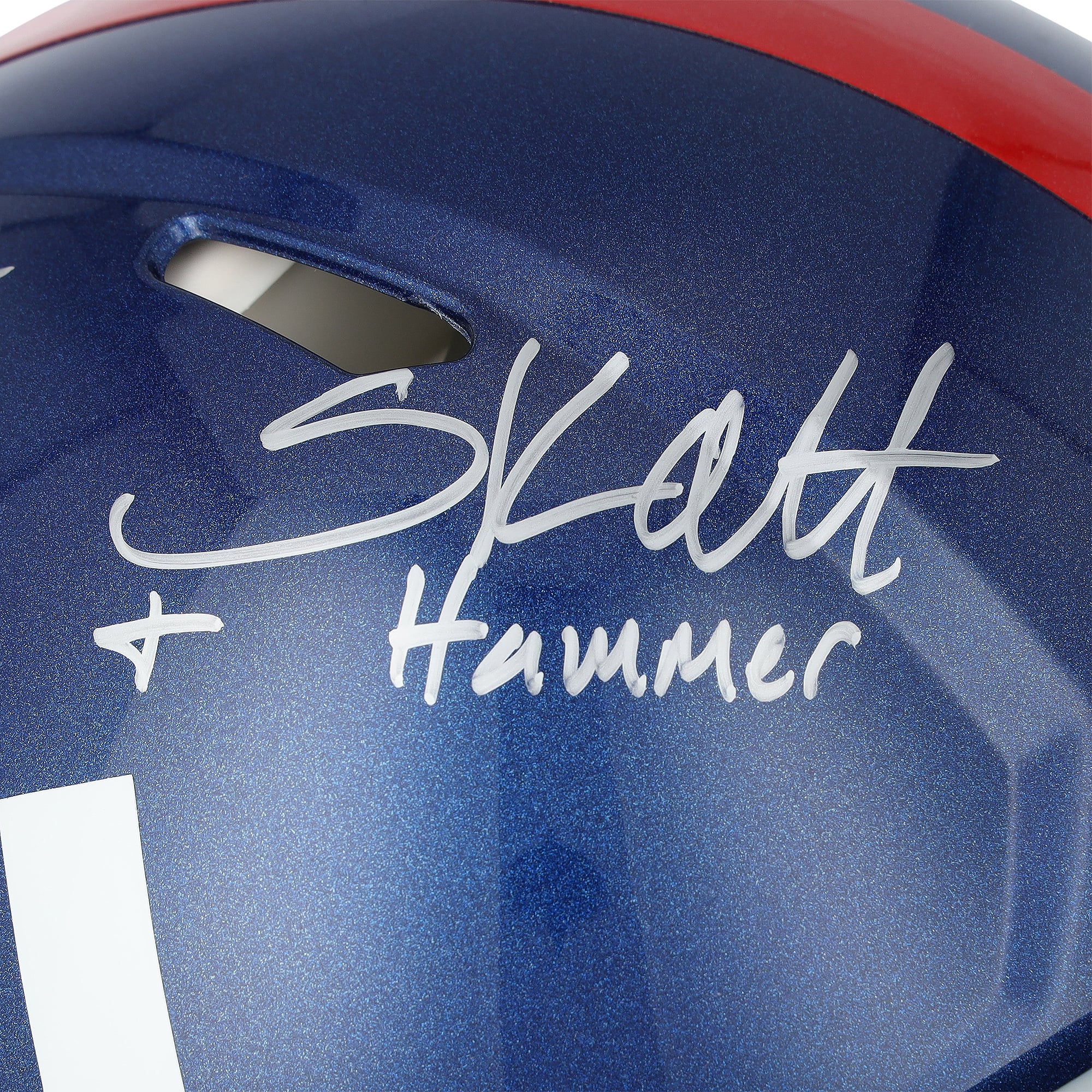 Jaxson Dart & Cam Skattebo New York Giants Autographed Riddell Speed Authentic Helmet with "Arm & Hammer" Inscription - Limited Edition #10/10