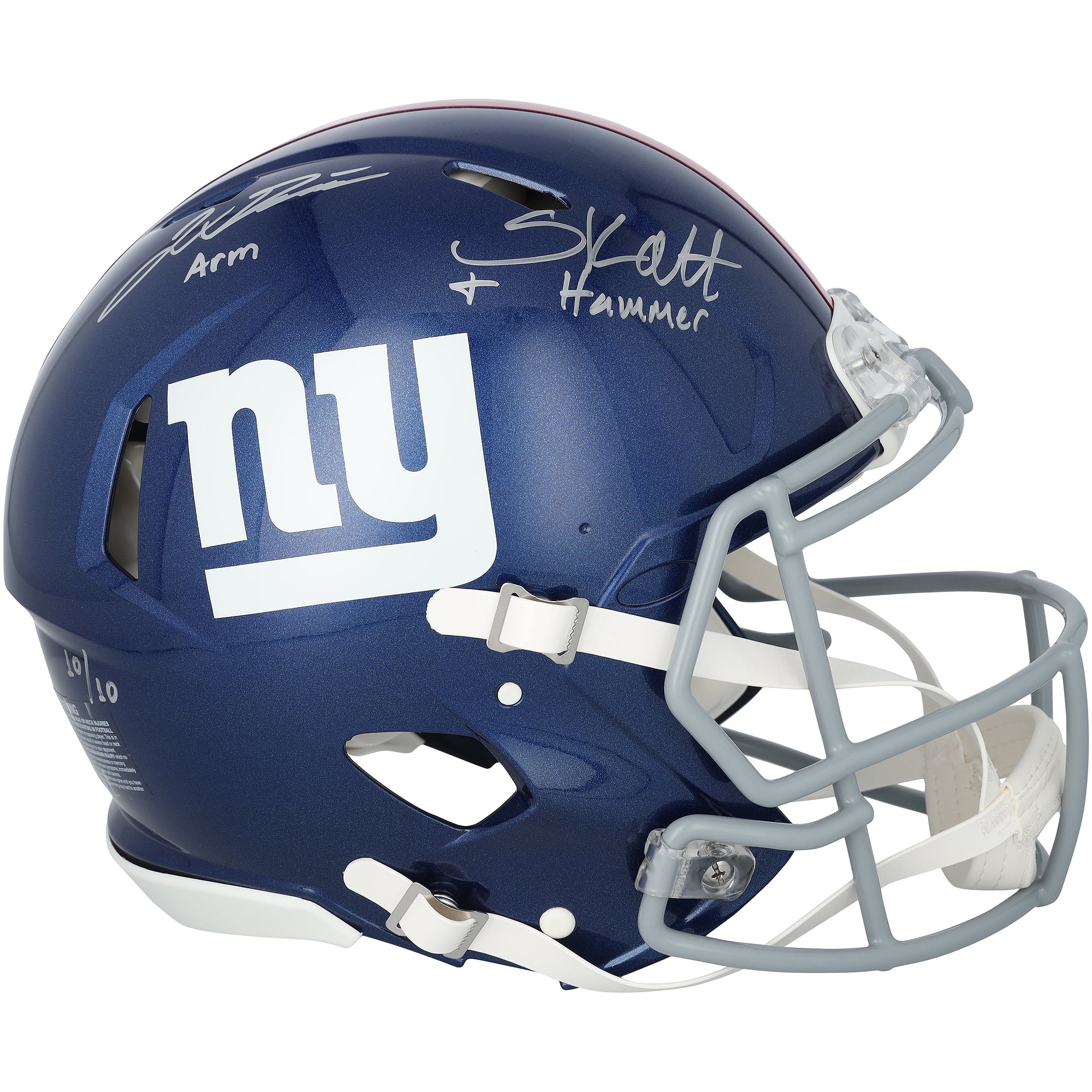 Jaxson Dart & Cam Skattebo New York Giants Autographed Riddell Speed Authentic Helmet with "Arm & Hammer" Inscription - Limited Edition #10/10