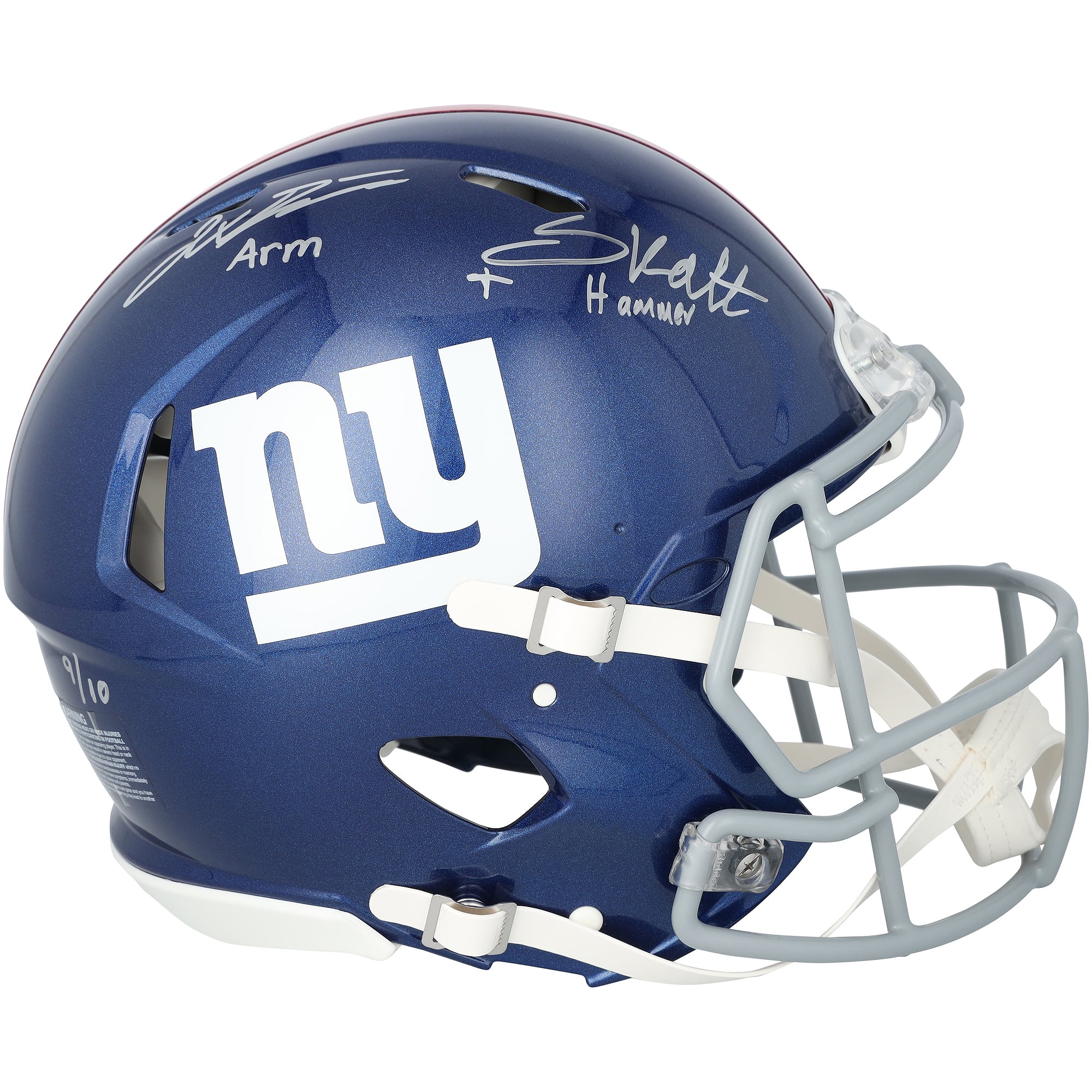 Jaxson Dart & Cam Skattebo New York Giants Autographed Riddell Speed Authentic Helmet with "Arm & Hammer" Inscription - Limited Edition of 10