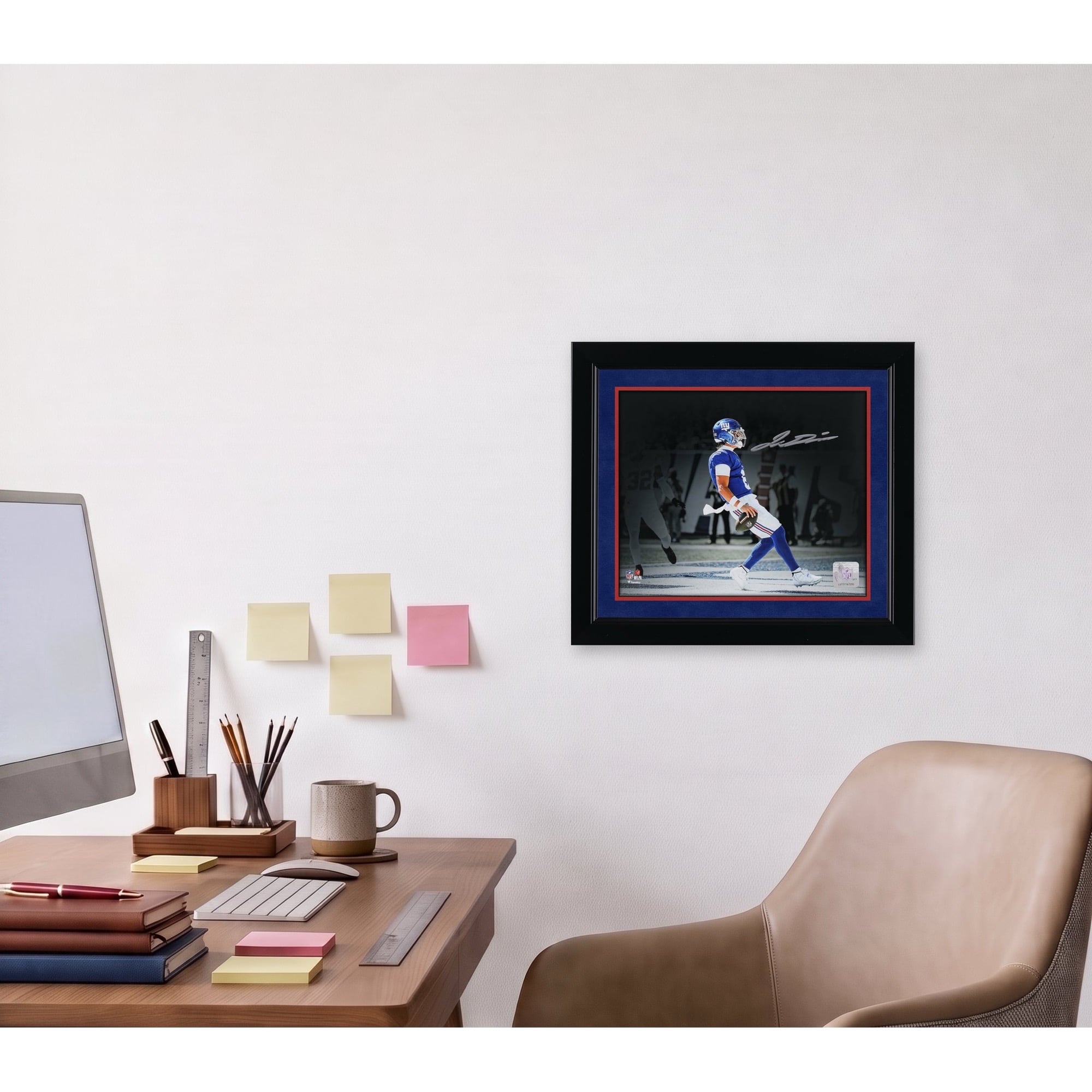 Photo dédicacée de Jaxson Dart (New York Giants) - Touchdown Spotlight (20 x 25 cm)