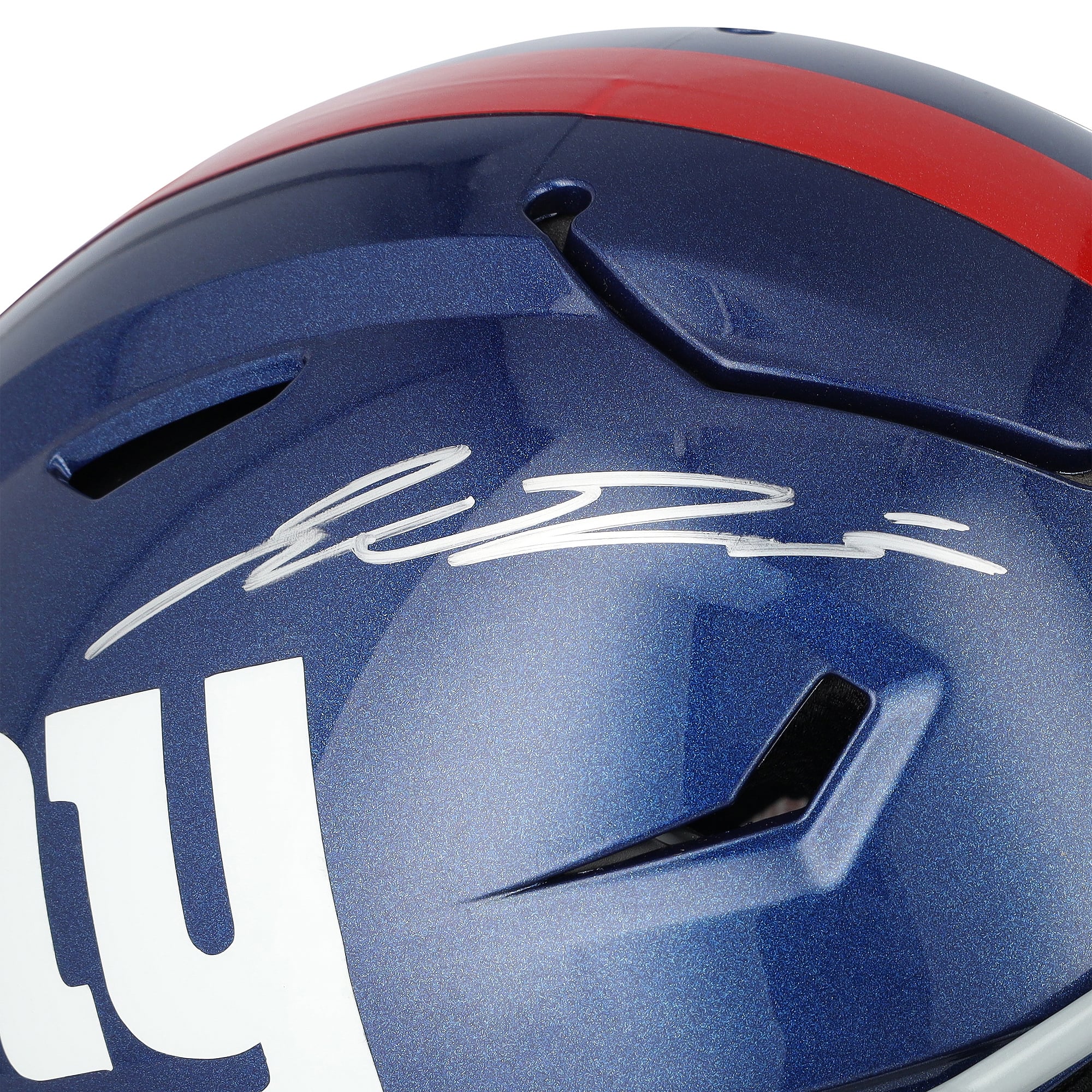 Casque Riddell Speed ​​Flex Authentic autographié par Jaxson Dart, joueur des Giants de New York