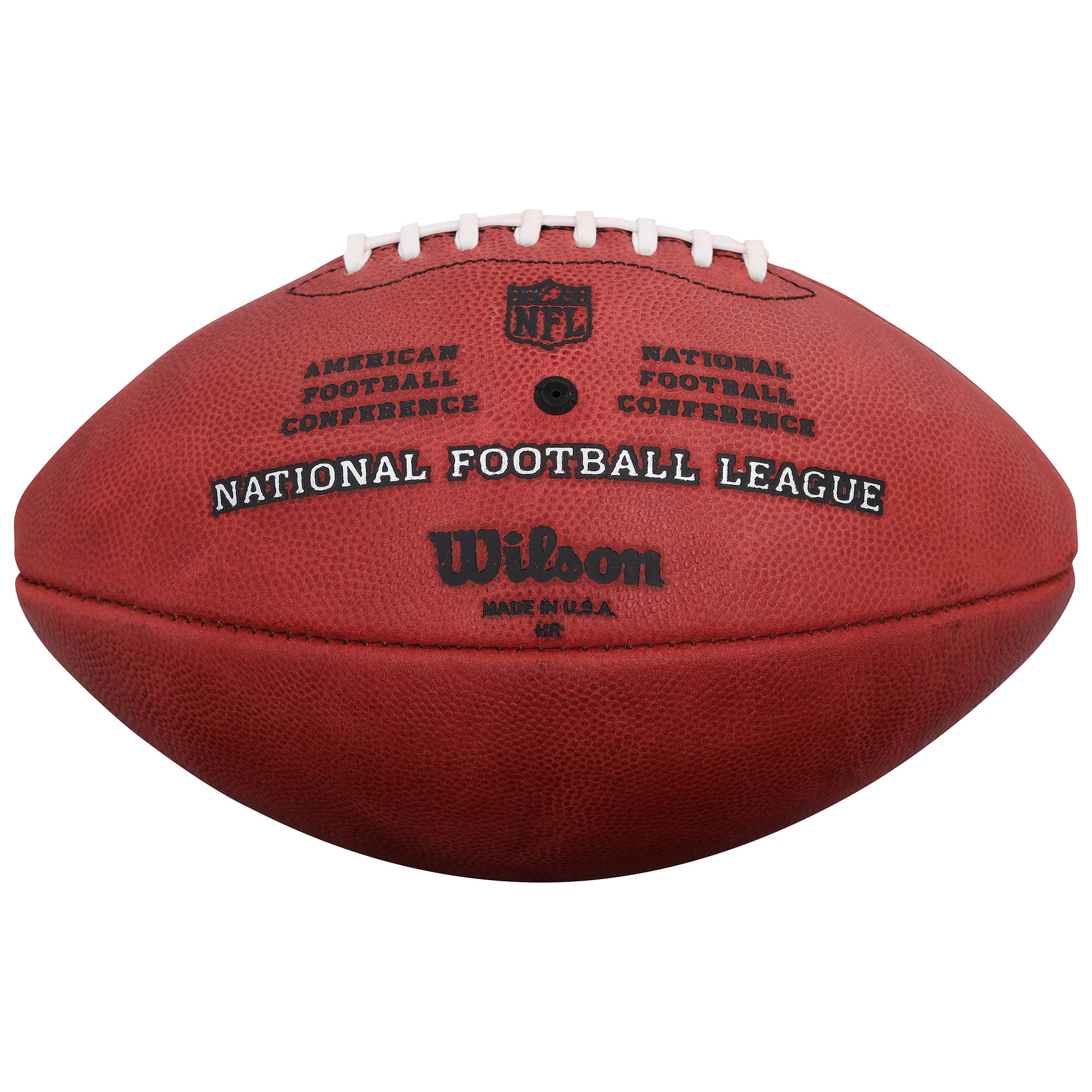 Ballon de football américain Duke en couleurs, autographié par Lawrence Taylor (New York Giants), avec l'inscription « LT était un sacré dur à cuire ».