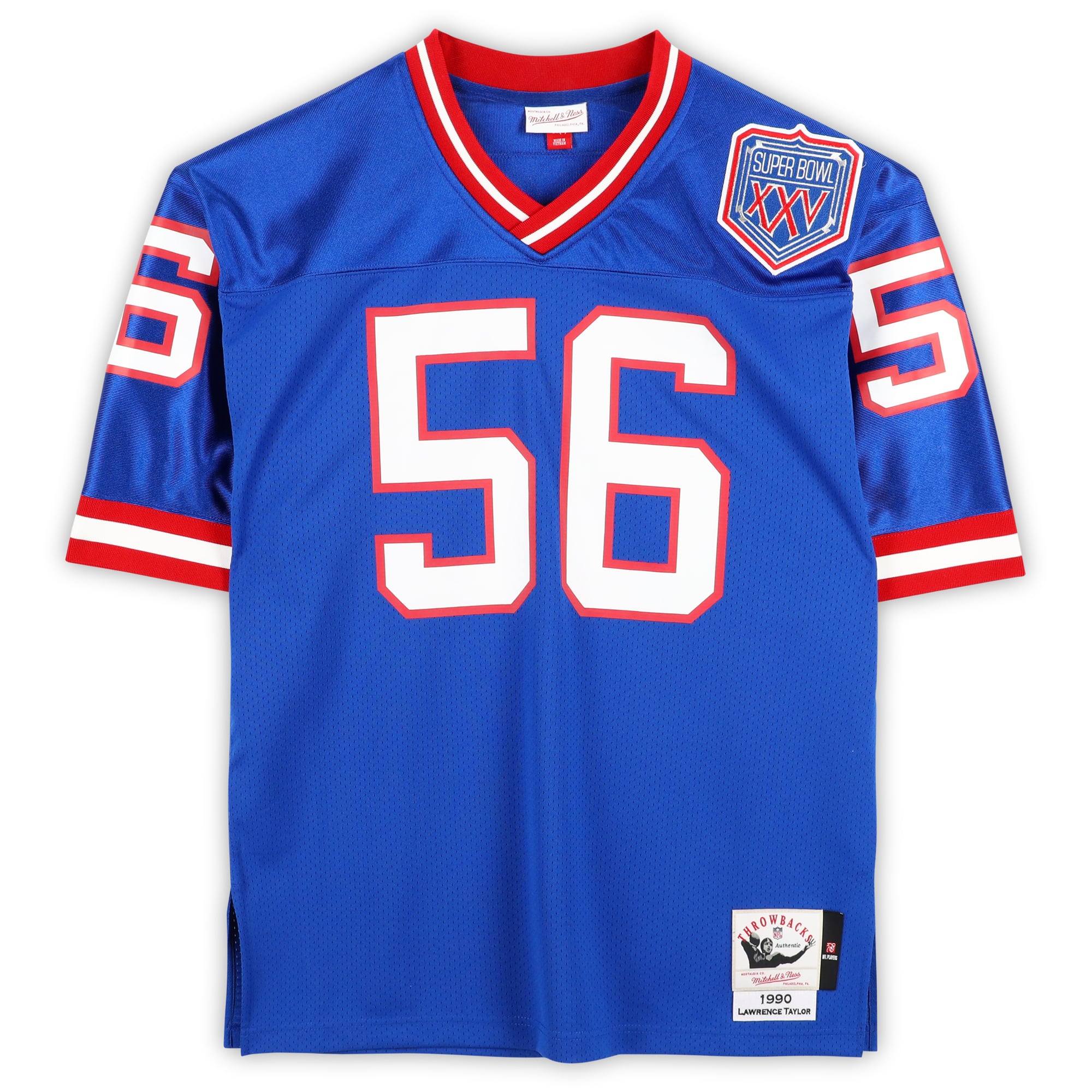 Lawrence Taylor New York Giants Autographed Mitchell & Ness Royal 1990 Authentic Jersey