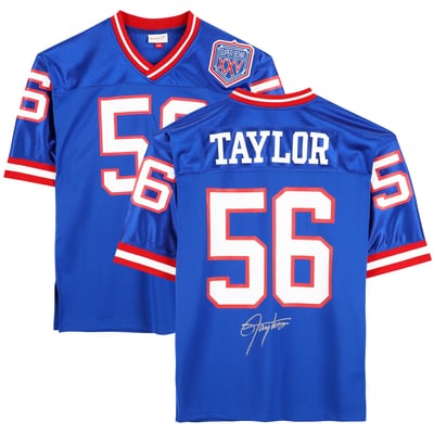 Lawrence Taylor New York Giants Autographed Fanatics Authentic Mitchell & Ness Royal 1990 Authentic Jersey