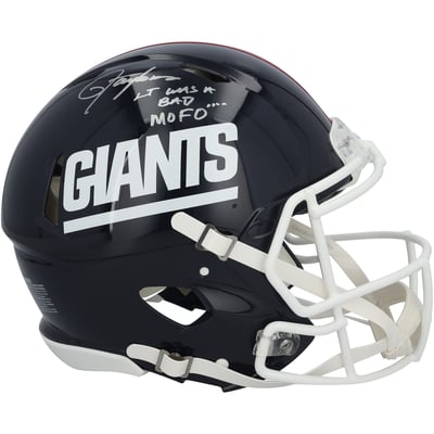 Lawrence Taylor New York Giants Autographed Fanatics Authentic Riddell 1980-1999 Throwback Speed Authentic Helmet with "LT Was A Bad MOFO" Inscription