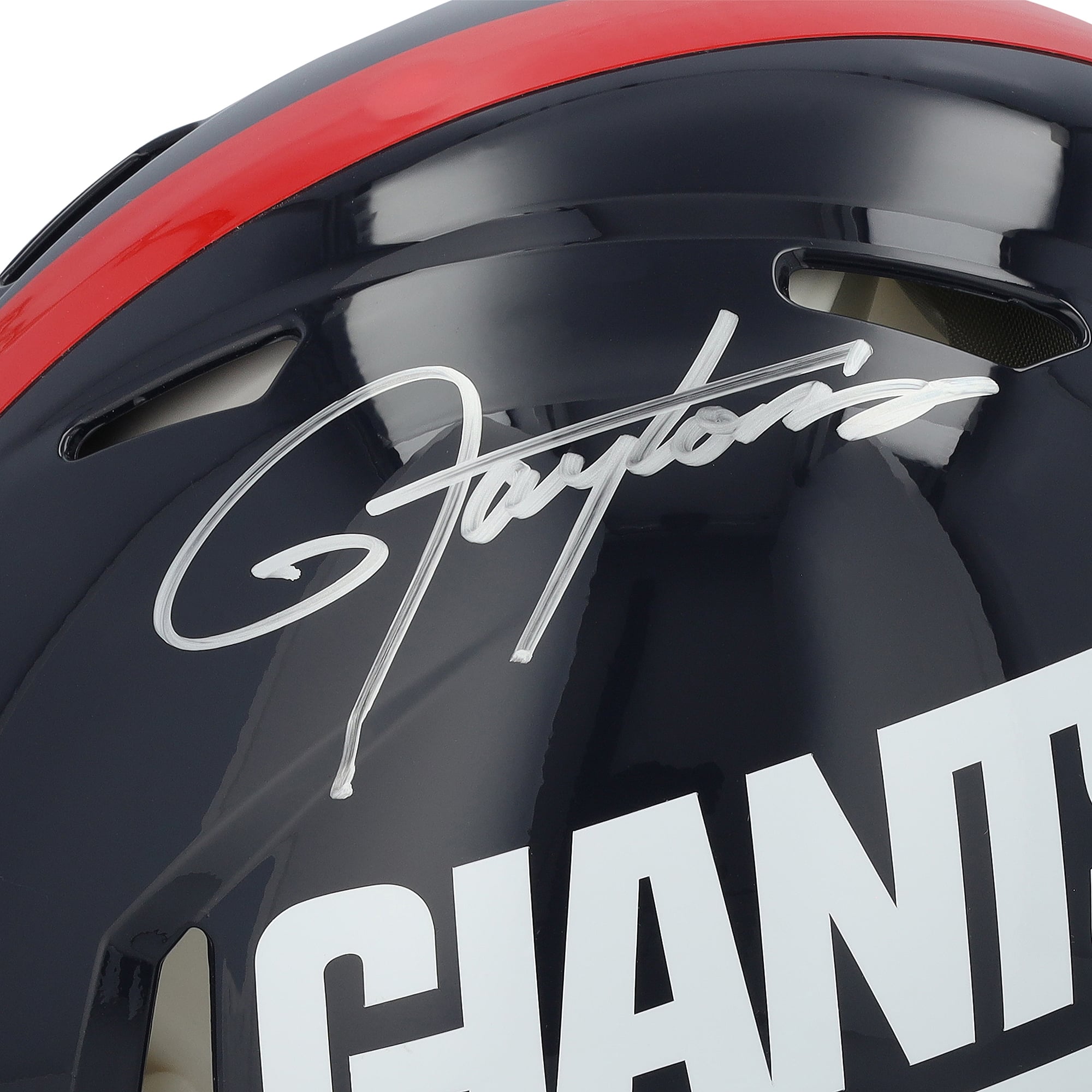 Casque Riddell Speed ​​Authentic rétro 1981-1999 autographié par Lawrence Taylor, des Giants de New York