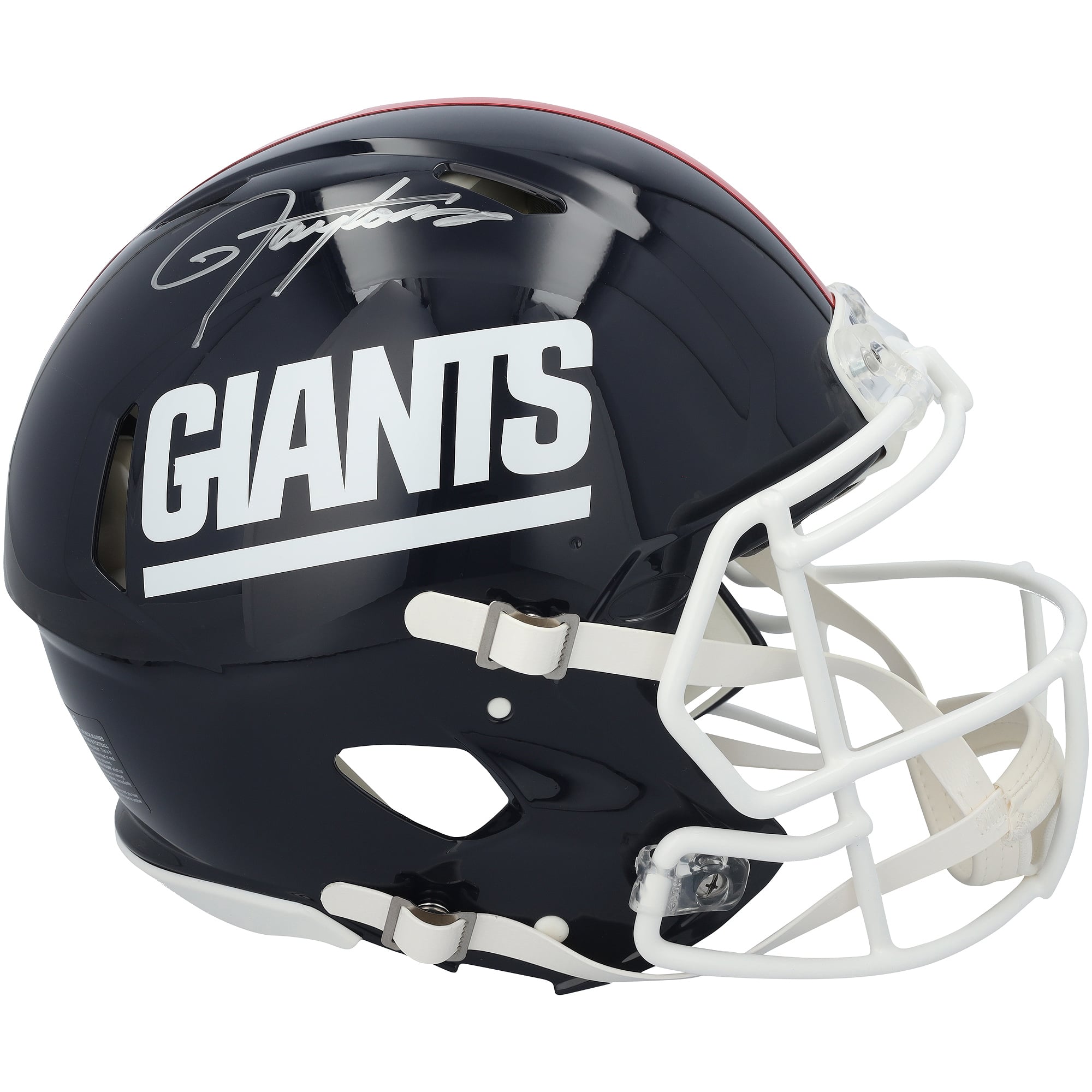 Casque Riddell Speed ​​Authentic rétro 1981-1999 autographié par Lawrence Taylor, des Giants de New York