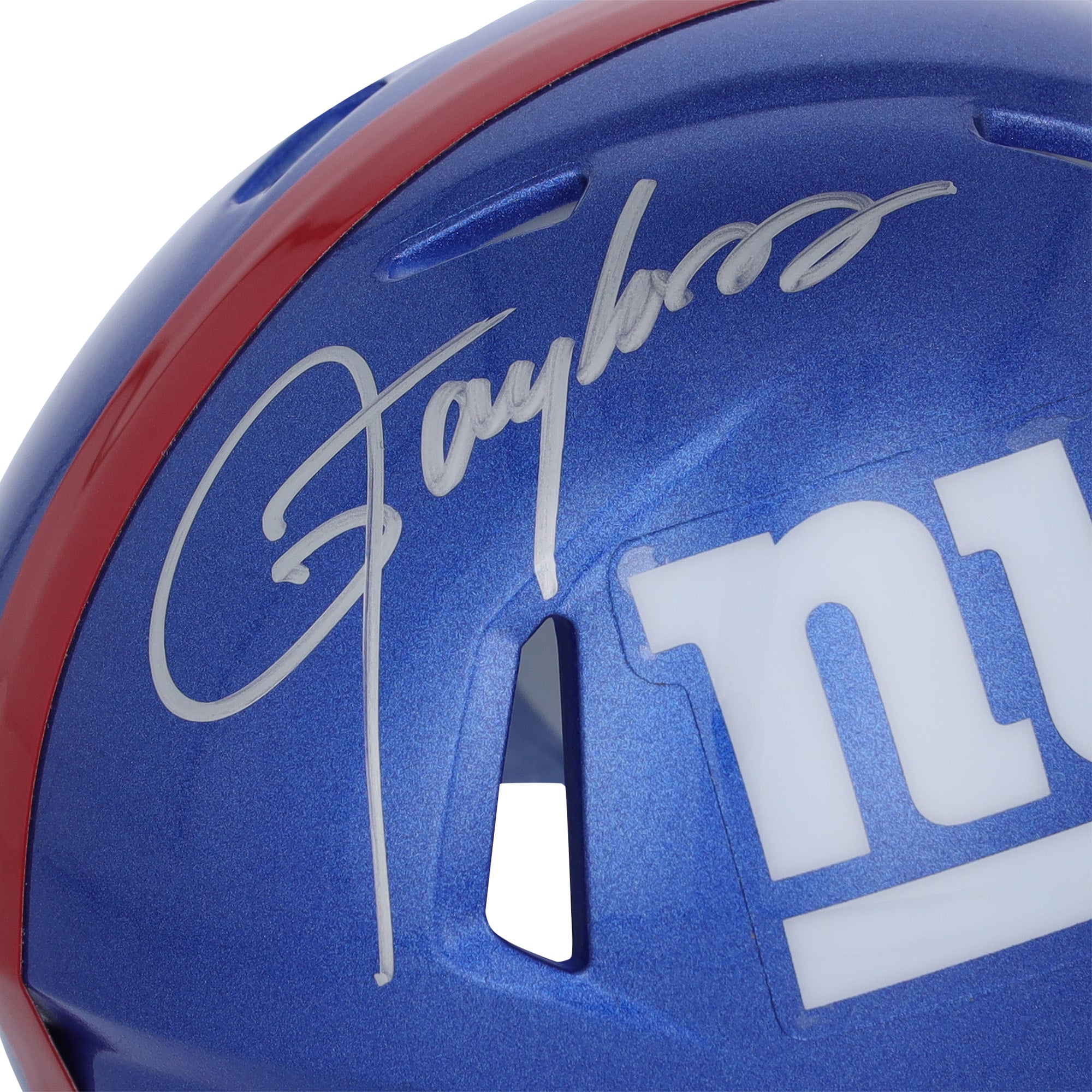 Casque Riddell Speed ​​Mini autographié par Lawrence Taylor des New York Giants