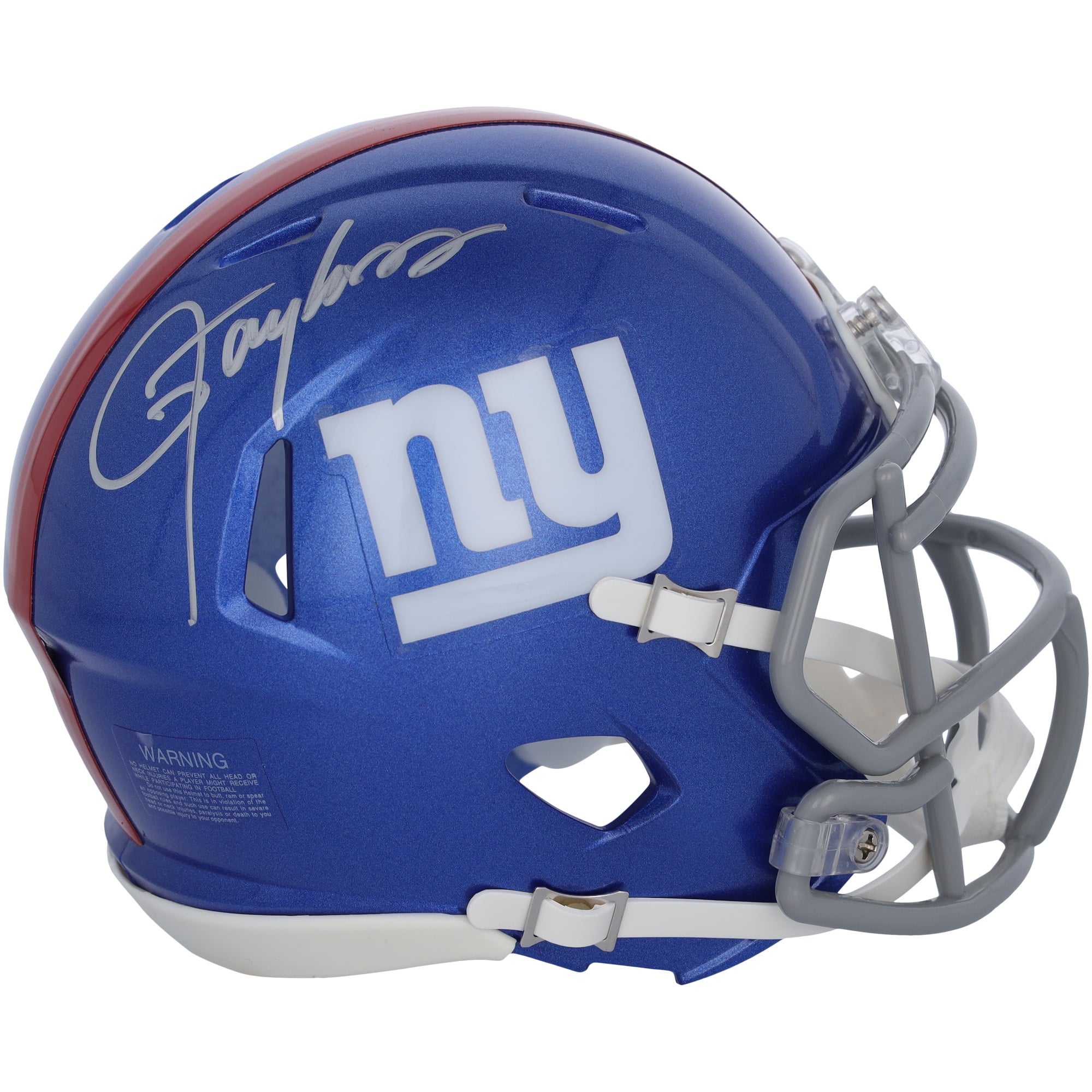 Casque Riddell Speed ​​Mini autographié par Lawrence Taylor des New York Giants