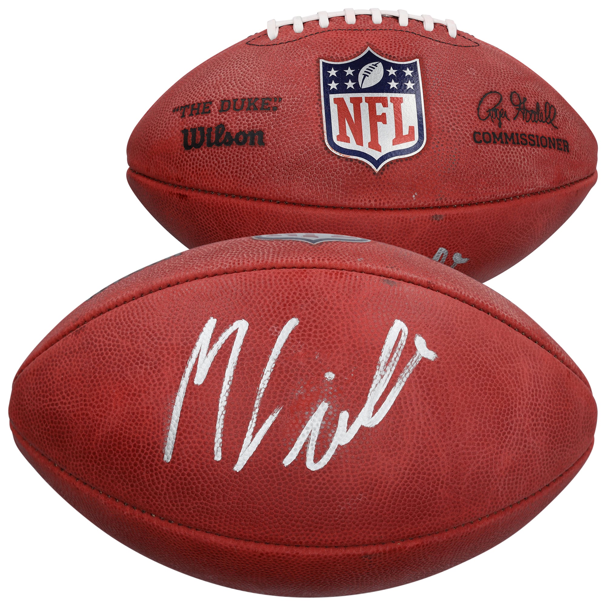 Malachi Fields New York Giants Autographed Wilson Duke Full Color Football