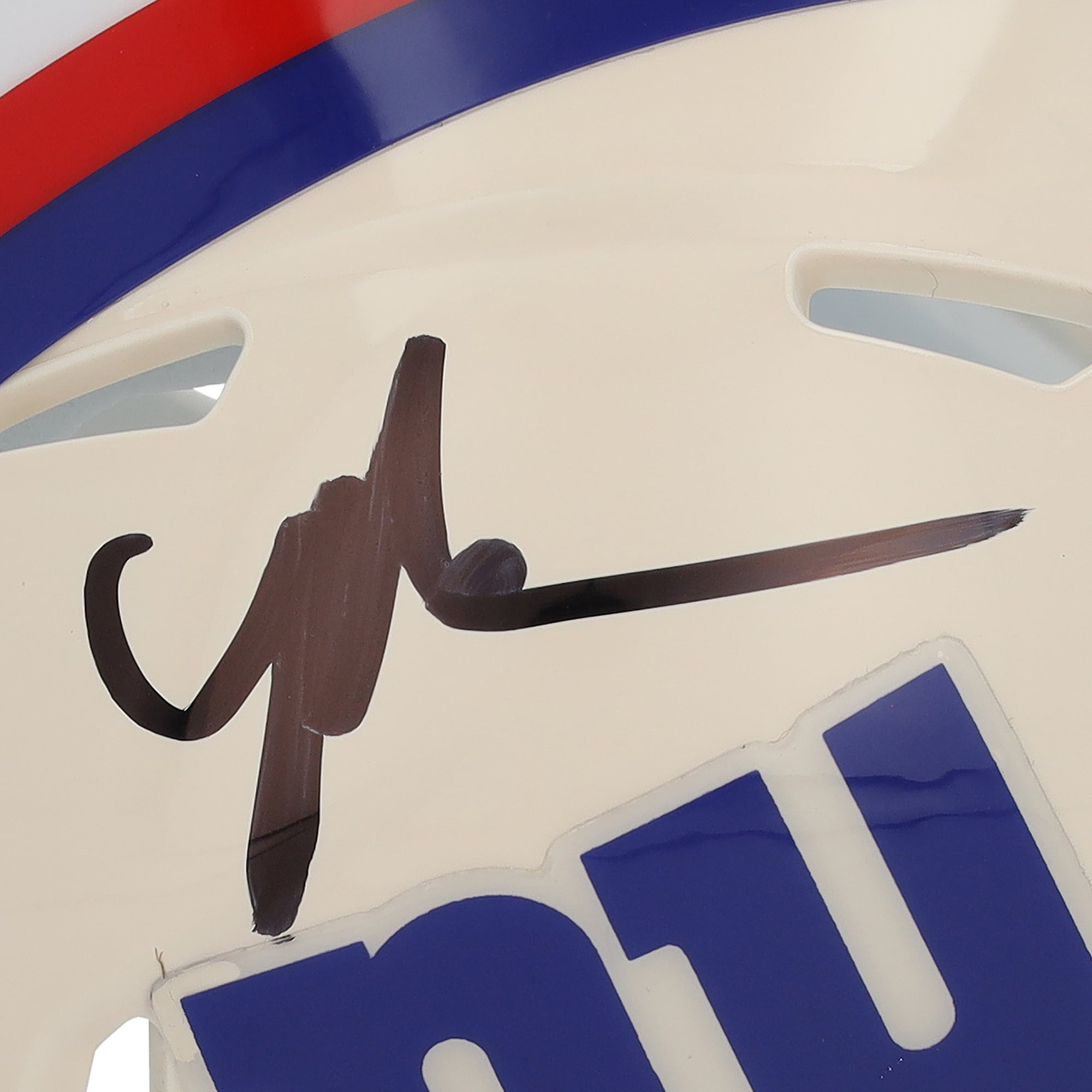 Malik Nabers New York Giants Autographed Riddell Retro Speed Mini Helmet
