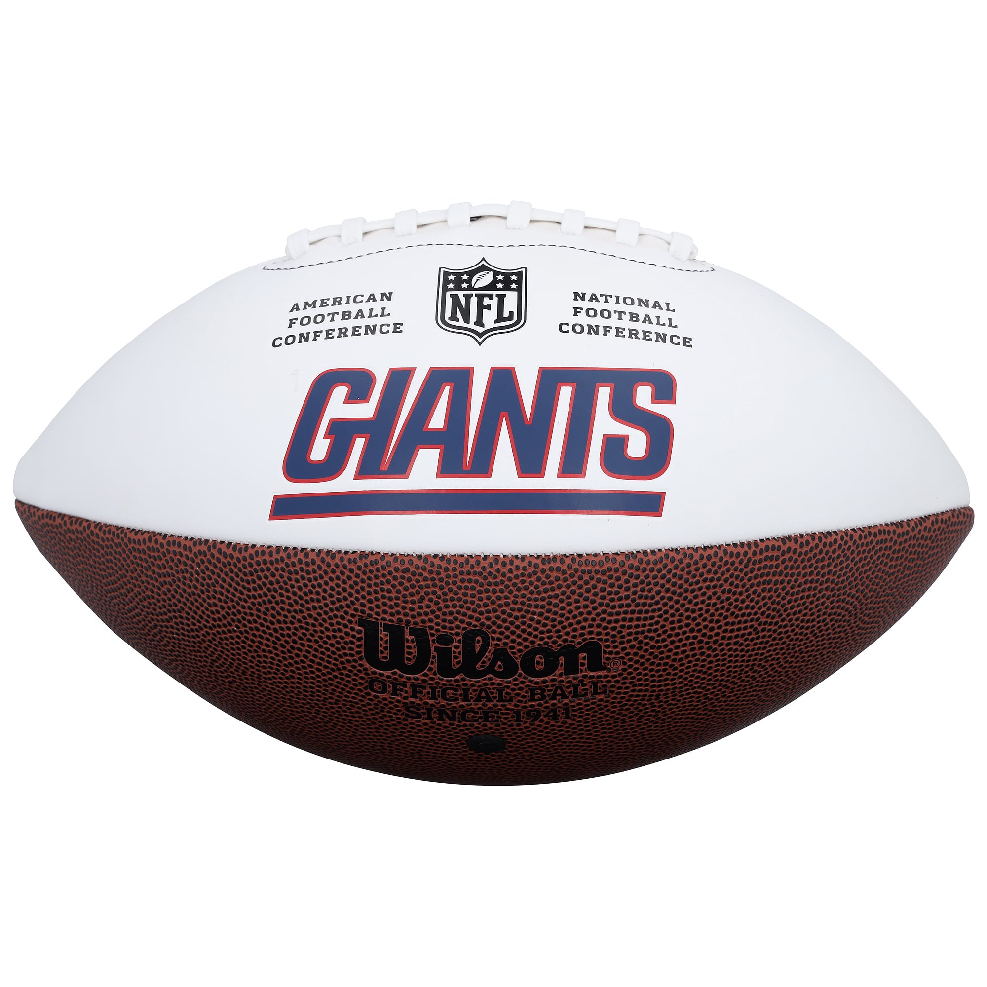 Malik Nabers New York Giants Autographed Wilson White Panel Football