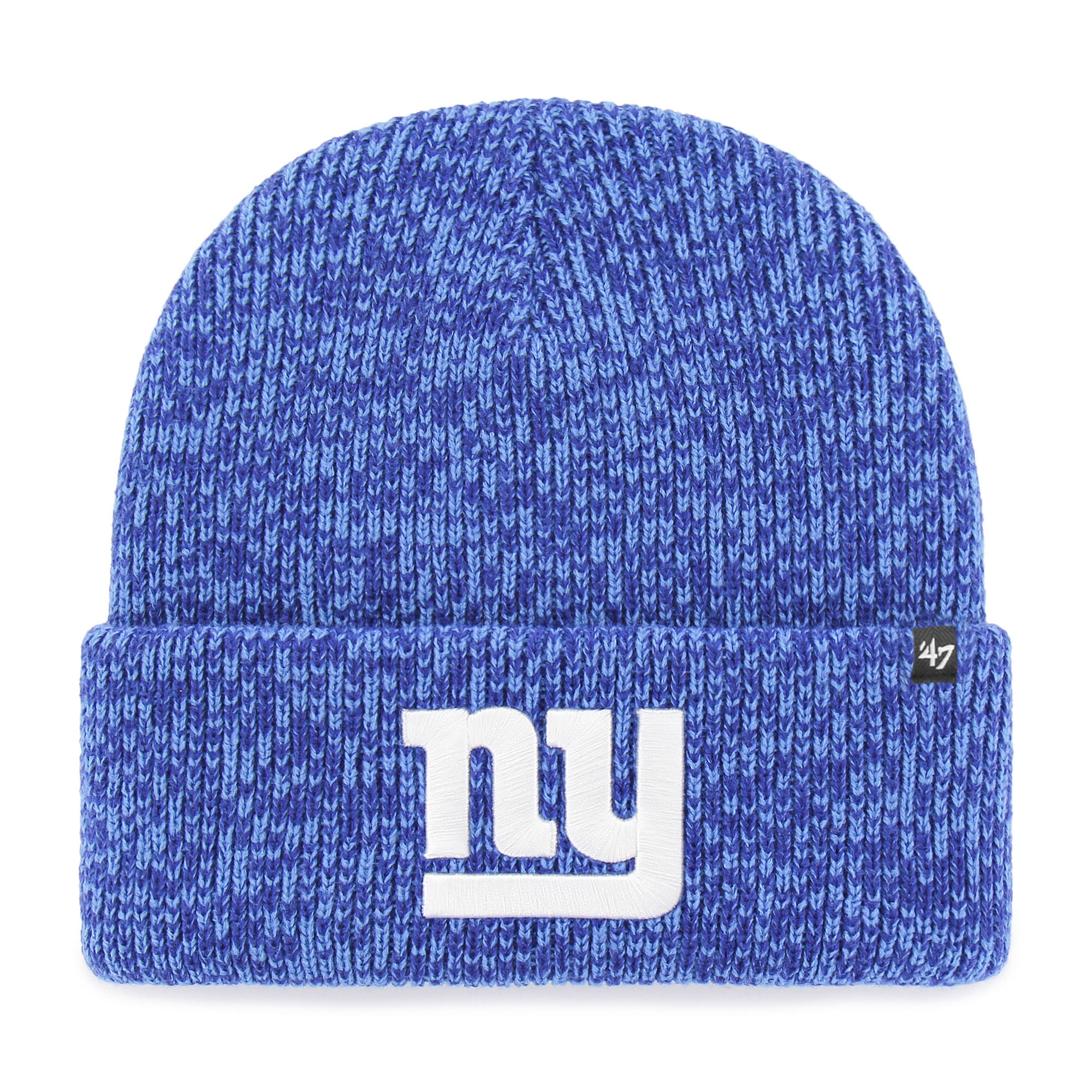 Bonnet en tricot à revers Brain Freeze bleu chiné '47 pour homme des New York Giants